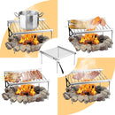Outdoor Portable Folding Stainless Steel Barbecue Grill Camping Picnic BBQ Rack