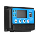 Excellway 10/20/30/40/50A 12V 24V Auto Solar Panel Solar Charge Controller Battery Charge Adapter LCD USB