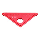 Drillpro ES-1 Aluminum Alloy 45 Degree Marking Angle Ruler with Base Woodworking Triangle Ruler Measuring Scribing Tool