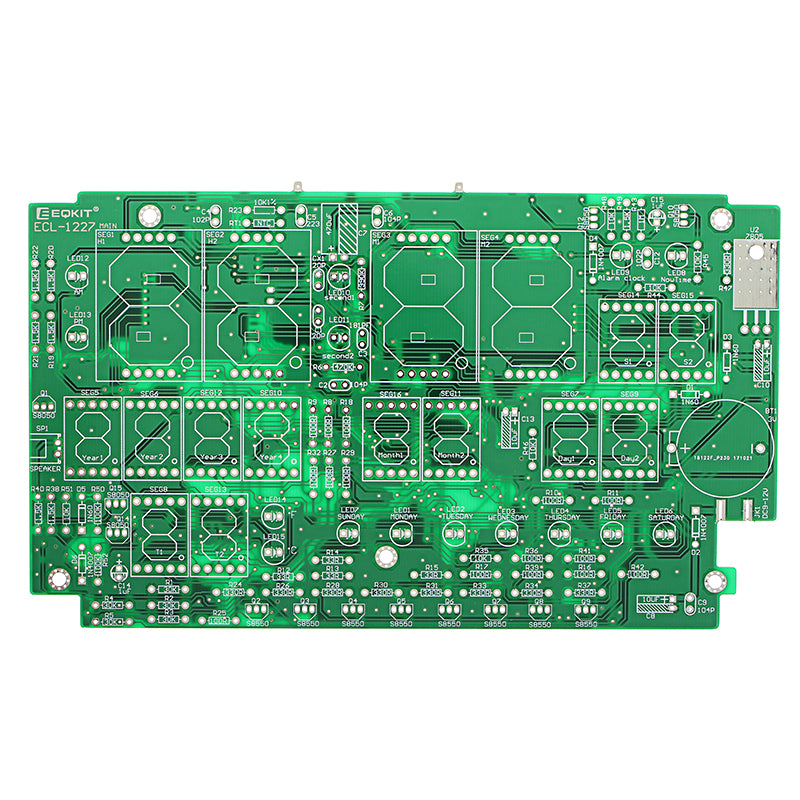 EQKIT DC9-12V Electronic Calendar Soldering Kit High Precision DIY Clock Kit