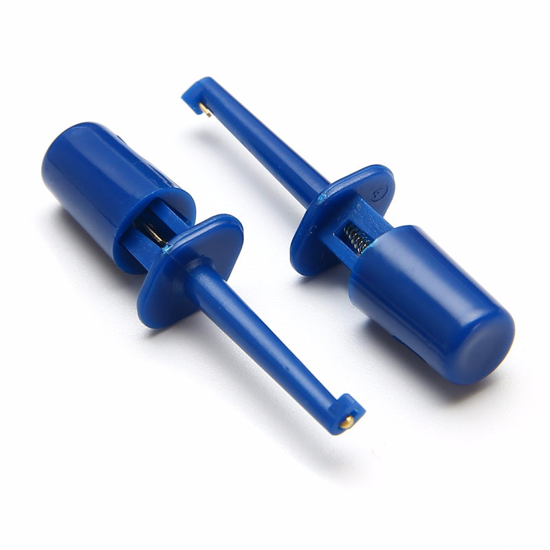 50pcs Multimeter Wire Lead Test Hook Clip Electronic Mini Test Probe Set Red White Blue Black Purple For Repair Tool