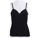 Women's Built in Bra Padded Tank Top Camisole Black M
