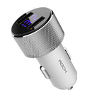 ROCK Sitor 3.4A LED Real-time Monitor Dual USB Fast Car Charger For Mobile Phone Tablet Camera