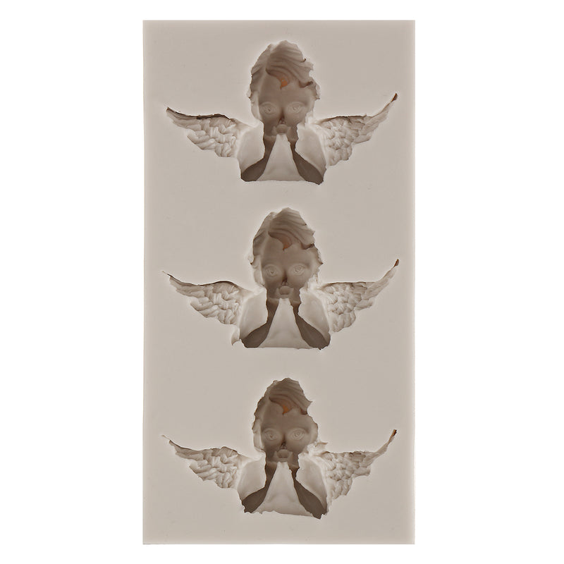 3 Colors 4-Angels Silicone Mold Chocolate Candy Fondant Square Round Rectangle Baking Tools