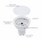 CLAITE AC220V Transparent Milky White Lamp Cover GU10 MR16 5W 7W LED Spotlight Bulb for Home Indoor Decor