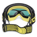 Motorcycle Ski Goggles Anti Fog UV Protection Dual-Lens Off-Road Snowboard Black Frame