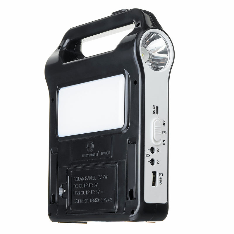 2400mAh Portable Solar Panel Charger Reusable Solar Generator System USB Port With Lamp Lighting