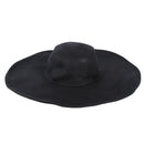 Women Cute Summer Straw Beach Hat Wide Large Brim Foldable Sun Hat Black