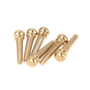 6 Pieces Brass Folk Acoustic Guitar Bridge Pin Peg Nail Metal