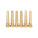 6 Pieces Brass Folk Acoustic Guitar Bridge Pin Peg Nail Metal