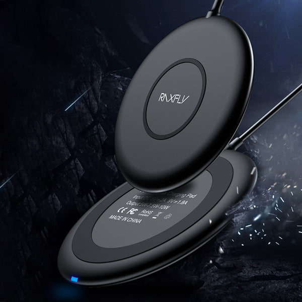 RAXFLY 10W 7.5W 5W IPX5 Waterproof Fast Wireless Charger Charging Pad For iPhone X 8Plus Mix 2s S9