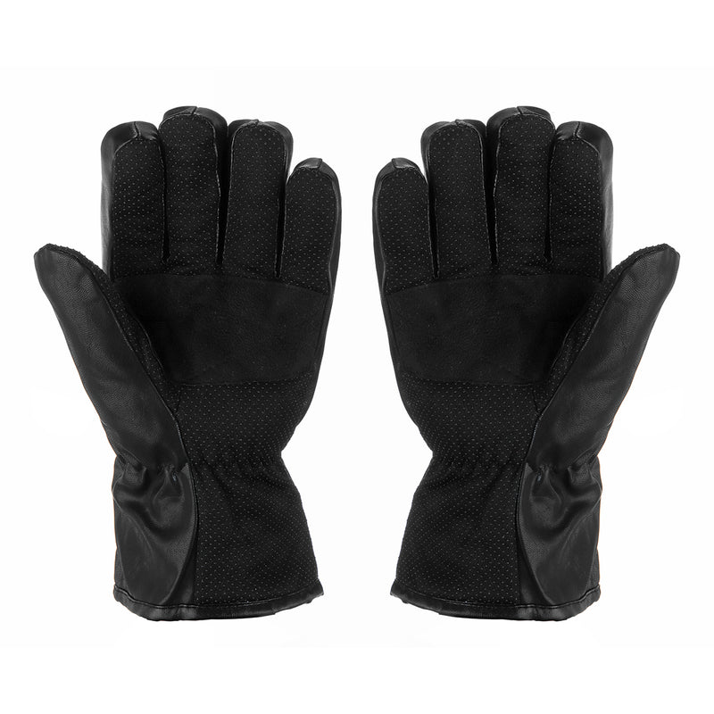 Leather Rechargeable Battery Electric Heated Gloves Hands Winter Warmer Outdoor Motorcycle