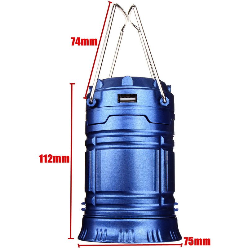 New Solar Camping Lantern Lamp Portable Outdoor Rechargeable LED Tent Hiking (Flashlight Accessories)