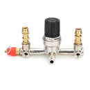 Zinc Alloy Air Compressor Double Outlet Tube Pressure Regulator Valve Fitting Air Valve