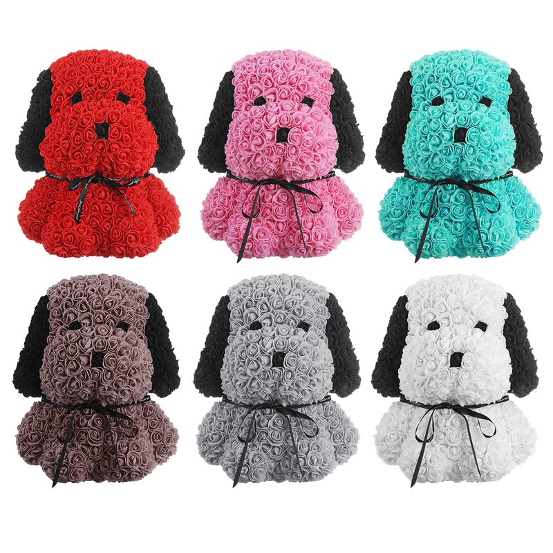 Artificial Rose Flower Dog Holiday DIY Birthday Gift 38cm Beautiful For Wedding Decorations