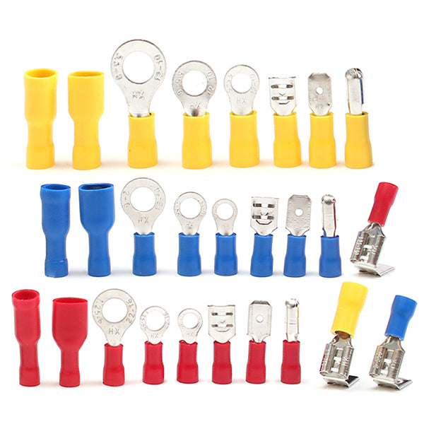 Excellway EC03 780Pcs Electrical Terminals Wire Connectors with Box & Crimping Pliers