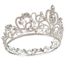 Bridal Princess Austrian Crystal Tiara Wedding Crown Veil Hair Accessory Veils