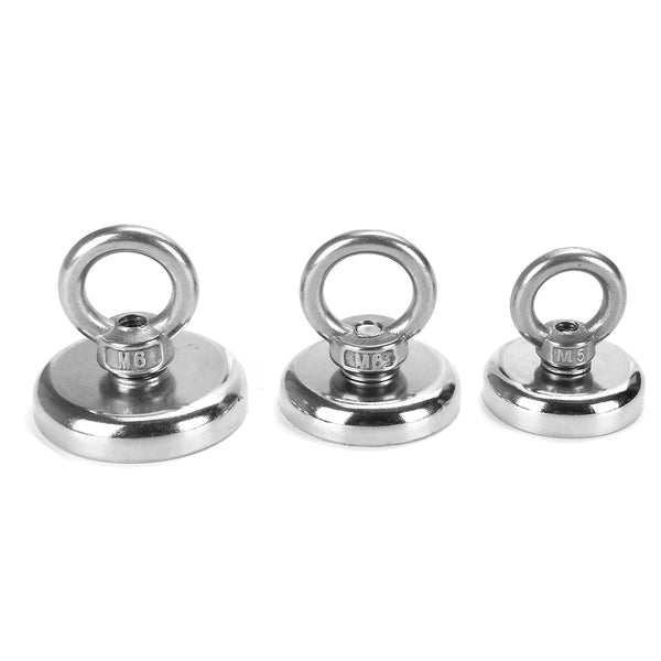 80/150/250KG Salvage Neodymium Recovery Magnet With Hook for Hunting Diving Fishing