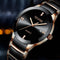 TEVISE T845 Casual Style Men Wrist Watch Date Display Full Steel Band Quartz Watch