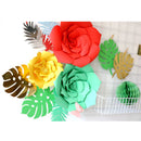 6Pcs Handmade Paper Monstera Leaves DIY Wall Sticker Backdrop Wedding Party Decor Craft