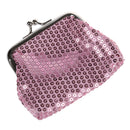 Women's Sequins Coin Purse Buckle Mini Wallet(pink) K8R8