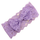 Kids Baby Girl Lace Bowknot Headband Headwear (Purple)