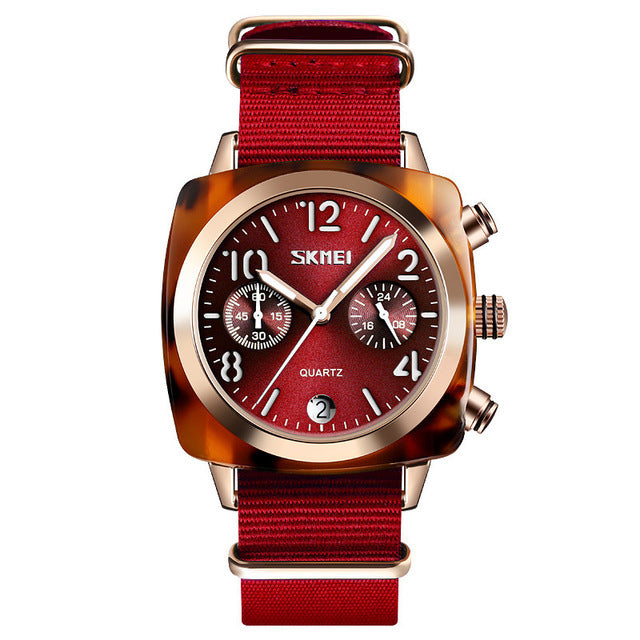 SKMEI 9186 Unique Design Multi-dial Luminous Waterproof Women Wristwatch Quartz Watch