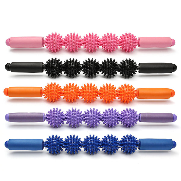 Yoga Spiky Ball Trigger Point Muscle Therapy Stick Roller Spikey Massage Rolling