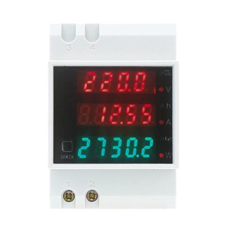 100A AC80 - 300V digital multifunctional DIN Rail Voltage Meter Voltmeter W W6J7