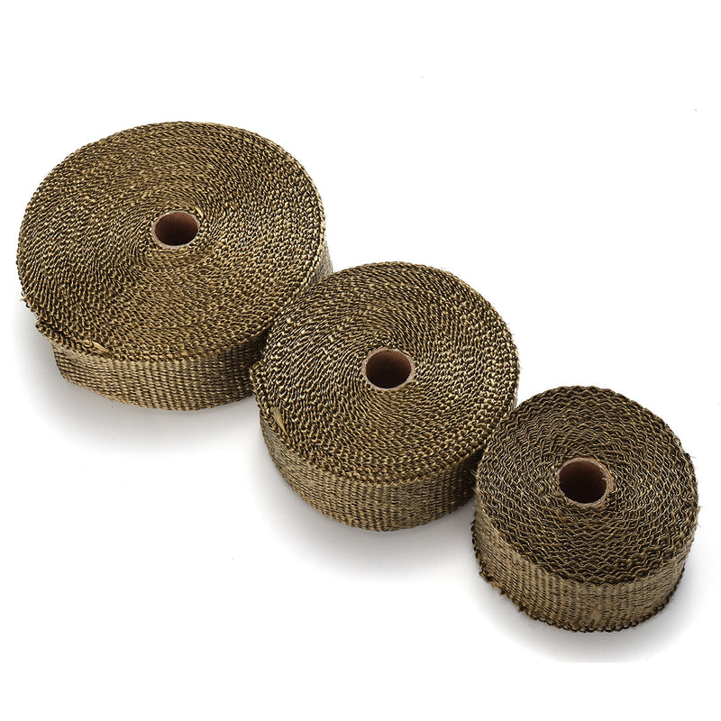 5m /10m /15m Exhaust Header Heat Pipe Wrap Tape W/ 10 Stainless Steel Zip Ties