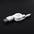 Mirco-USB A to USB 2.0 B Male Retractable Cable Data Sync Charger For