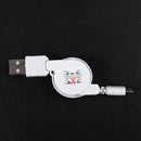 Mirco-USB A to USB 2.0 B Male Retractable Cable Data Sync Charger For