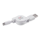 Mirco-USB A to USB 2.0 B Male Retractable Cable Data Sync Charger For