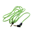 3.5MM Male To Male Car AUX Cord Studio Audio Extension Bent Cable(Green) M9X8