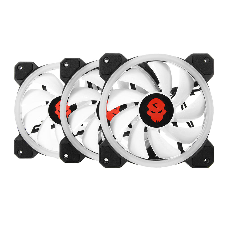 Coolmoon 3PCS 120mm Adjustable RGB LED Light Computer Case PC Cooling Fan with Remote