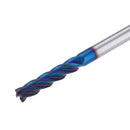 Drillpro 4/6/8mm HRC60 Round Nose Milling Cutter 4 Flutes NACO Blue Coated End Mill