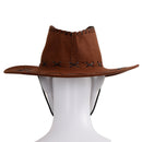 Men's hunting Cowboy Adjustable jaw strap imitation suede hat