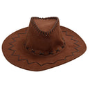 Men's hunting Cowboy Adjustable jaw strap imitation suede hat