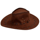 Men's hunting Cowboy Adjustable jaw strap imitation suede hat
