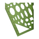 Tactics template template ruler plastic protractor student clear green