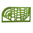Tactics template template ruler plastic protractor student clear green