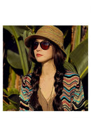 Multicolored hat for woman straw hat Summer hat holiday sun hat
