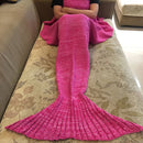 Honana WX-37 180x90cm Knitting Mermaid Tail Blanket Home Office Acrylic Fibers Warm Soft Sleep Bag