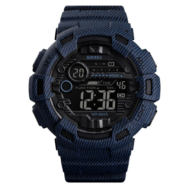 SKMEI 1472 Week Display Alarm Cowboy Waterproof Sports Digital Watch Men Watch