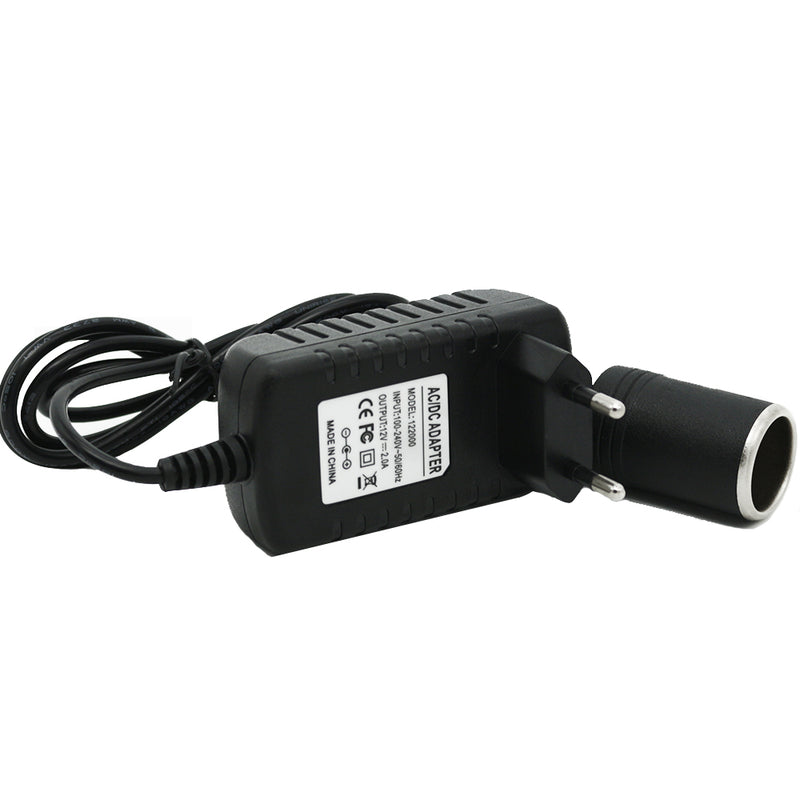 DC 100-240V to AC 12V 2A Power Supply Adapter 24W Ci-garette Socket