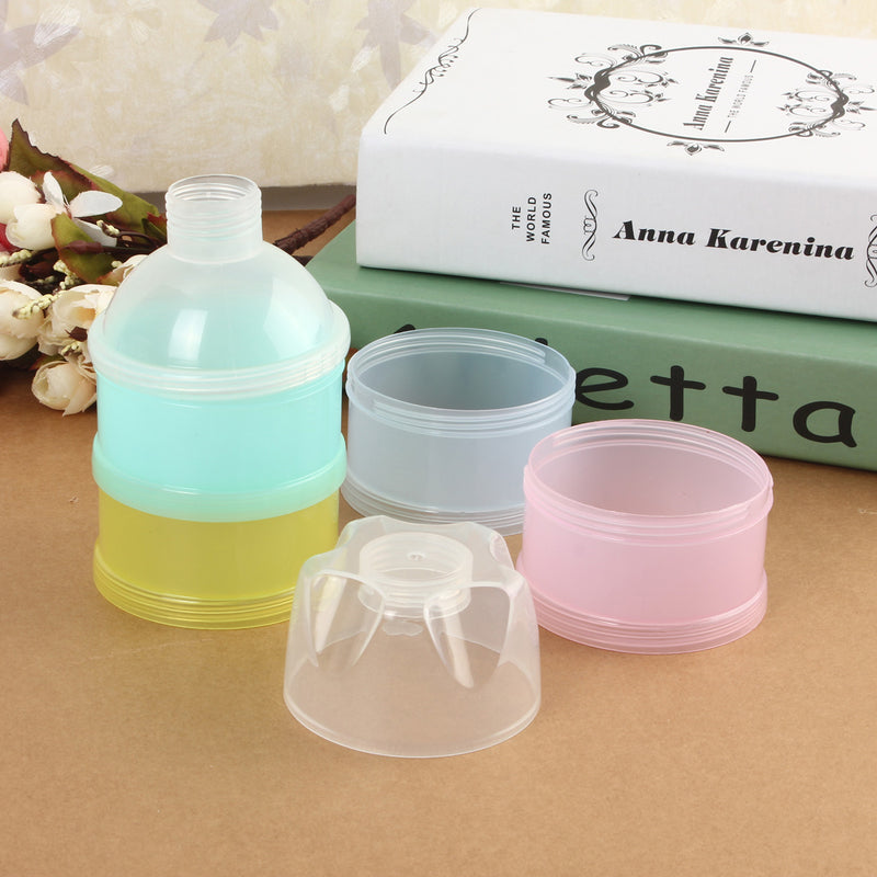 4 Layers Baby Kids Milk Powder Dispenser Container Storage Formula Home Kitchen Feeding Box