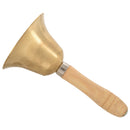 Solid Brass Wooden Handle School Reception Dinner Wood Shop Hotel Hand Bell O9P5