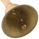 Solid Brass Wooden Handle School Reception Dinner Wood Shop Hotel Hand Bell O9P5