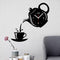 Emoyo ECY018 DIY Creative Teapot Head Wall Clock Animal Wall Clock For Home Office Decorations