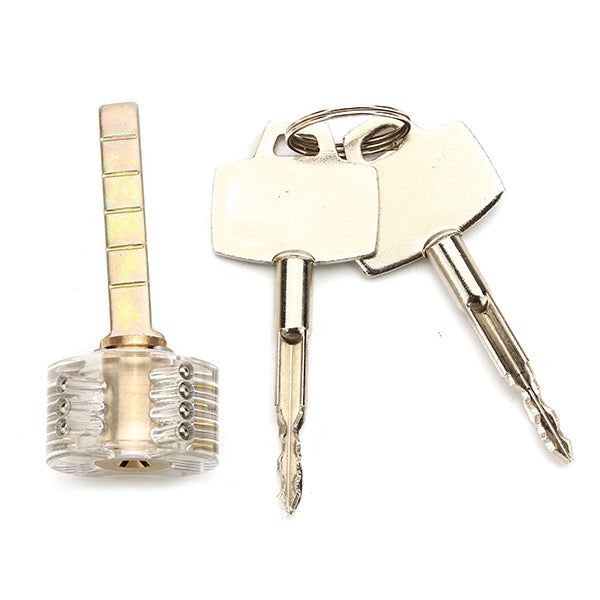 6Pcs Transparent Practice Padlocks Kit Locksmith Practice Training Skill Set